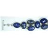Image 4 : New German Silver Bracelet with Lapis. 7" long
