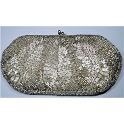 GALA BEADED CLUTCH. PERFECT FOR A NIGHT OUT ON THE TOWN! 8" X 4 1/2"