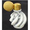 Image 1 : WHITE SWIRL PERFUME GLASS BOTTLE, NO CHIPS OR CRACKS