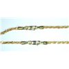 Image 2 : 10kt Diamond Cut Rope Bracelet and Chain