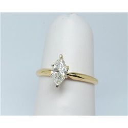 14kt  .65 Marquise Solitaire Diamond Ring