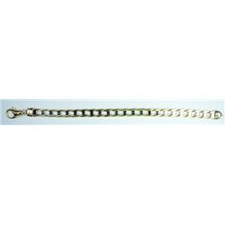 Men's Midas 10kt Two Tone Railroad Link Bracelet