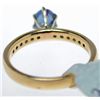 Image 3 : Pre-Owned 14k Yellow Gold Synthetic Alexandrite and Diamond Ring, Size  6.25