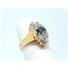 Image 1 : 14kt Diamond and Sapphire Ring. 1 ctw. Size 5 1/4.