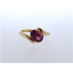 Estate Pre-owned 14k yellow gold Rhodolite Garnet ring. Extra Nice!