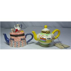 2 Small Trinket Tea pots