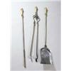 Image 1 : A set of three 20th century steel fireirons with gilt metal baluster handles £500-700...