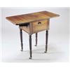 Image 1 : A George IV mahogany bedside cupboard/table, the rectangular top with rounded corners and two dro...