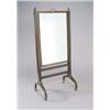 Image 1 : A George IV mahogany and crossbanded rectangular cheval mirror, the rising and adjustable mirror...