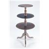 Image 1 : A George IV mahogany three tier dumb waiter, each graduated tier with a moulded edge and two drop...