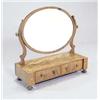 Image 1 : A George IV mahogany and boxwood strung dressing table mirror, the crossbanded oval plate on shap...