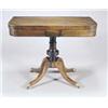 Image 1 : A George IV rosewood and simulated rosewood card table, the rectangular top with brass stringing...