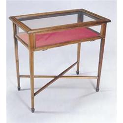 A late 19th/early 20th century mahogany, satinwood crossbanded and boxwood strung rectangular dis...