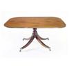 Image 1 : A Regency mahogany breakfast table, the rectangular tilt top with rounded corners and an ebony st...