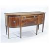 Image 1 : A late 19th century mahogany, satinwood banded, boxwood and ebony strung sideboard of bowfront an...