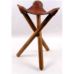 Hand-Tooled Native American Stool