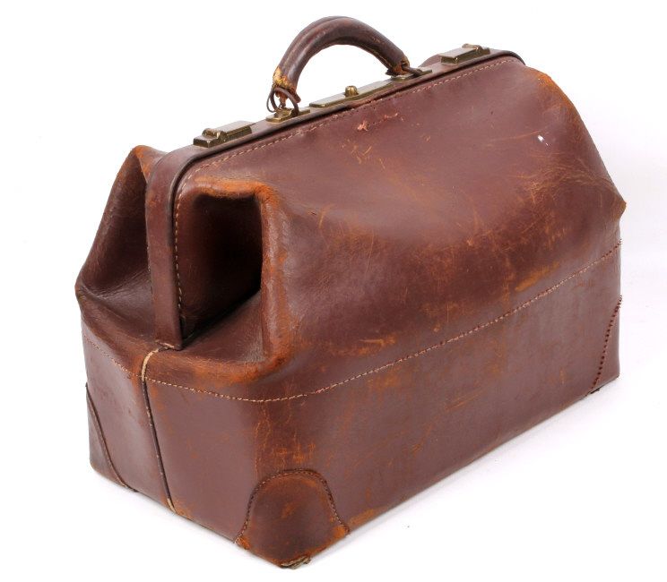 Antique Leather Doctors Bag