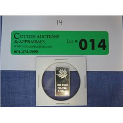 .999 silver Canadian Maple leaf bar