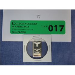 .999 Nazi German solid silver numbered bar