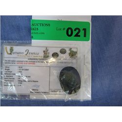 Ceritified 123 carat oval cut sapphire
