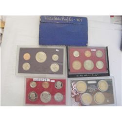 5 PROOF SETS 1971,81,82,87 & 2007 PRESEDENTIAL SET