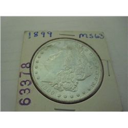 1899 KEY DATE MORGAN SILVER DOLLAR MS-63