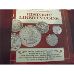 HISTORIC LIBERTY COIN & STAMP BOOK SET