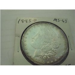 1885-O MORGAN SILVER DOLLAR BU MS-63