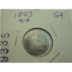 1853 ARROWS SEATED LIBERTY HALF DIME