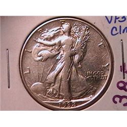 1938-D Walking Liberty Half Dollar VF-30