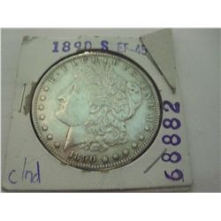 1890-S MORGAN SILVER DOLLAR XF