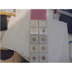 2004-2006 WESTWARD JOURNEY NICKEL SERIES 10 COINS