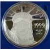 Image 1 : 4 OZ .999 SILVER 1999 PLATINUM LAYERED
