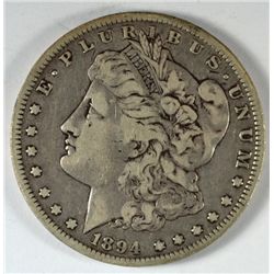 1894 MORGAN SILVER DOLLAR, FINE, RARE!!