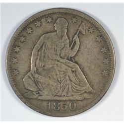 1850-O SEATED HALF DOLLAR VERY GOOD