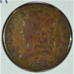 1829 HALF CENT VG (BENT)