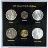 Image 2 : 100 YEARS OF DOLLARS SET 6 COINS AND 1959- 1982 BU CENT SET
