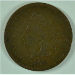 1876 INDIAN ONE CENT VF "YEAR OF CUSTER'S LAST STAND"