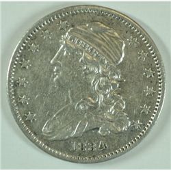 1834 25 CENT AU SMALL SCRATCH REV.