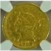 Image 2 : 1848-D $2.50 GOLD RARE! NGC AU, HAS MINT DONE MARK ON EAGLE REVERSE,