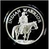 Image 1 : "INDIAN WARRIOR" ON A ONE OUNCE .999 SILVER ART ROUND, IN CAPSULE AND GIFT BOX