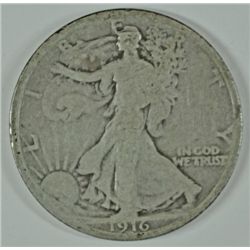 1916 WALKING LIBERTY HALF DOLLAR GOOD