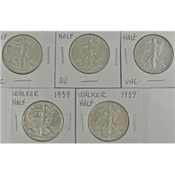 5-1939 WALKING LIBERTY HALF DOLLARS MS63+