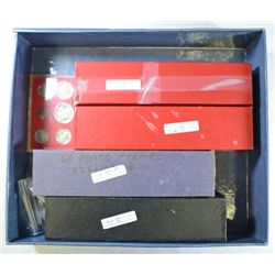 RETIRING DEALER LOT OF BOX OF COINS CONTAINING  ( 4 ) STOCK BOXES AND MISC COINS