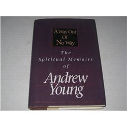 A WAY OUT OF NO WAY The Spiritual Memoirs of Andrew Young HAND SIGNED First Edition Hardcover Book