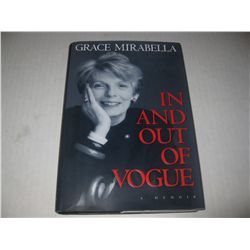 IN AND OUT OF VOGUE First Edition Hardcover Book HAND SIGNED by Grace Mirabella