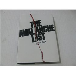 THE AVALANCHE LIST First Edition Handcover Book HAND SIGNED by Randolph H. Deer