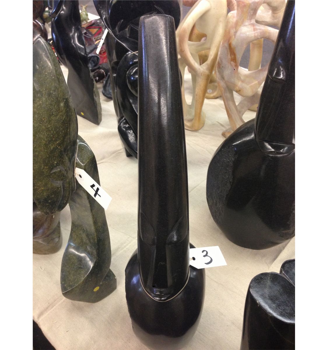 SPRINGSTONE HAND CARVED, STATUE, FROM ZIMBABWE. 22