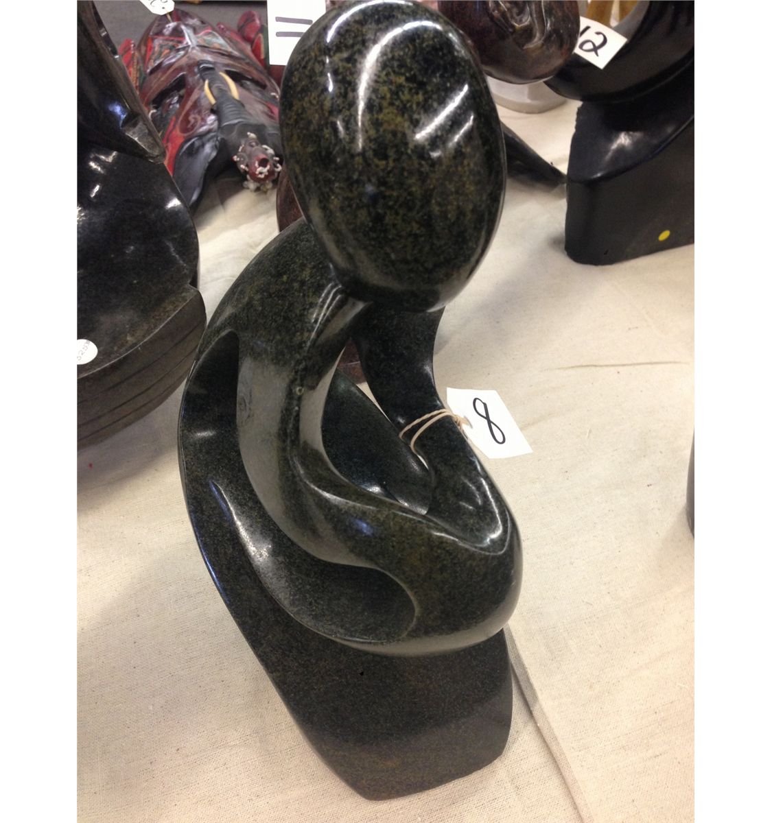 SPRING STONE HAND CARVED, STATUE, FROM ZIMBABWE. 15