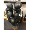 Image 1 : SPRING STONE HAND CARVED "FAMILY OF 5 GATHERING" STATUE, FROM ZIMBABWE. 36" TALL GALLERY PRICE